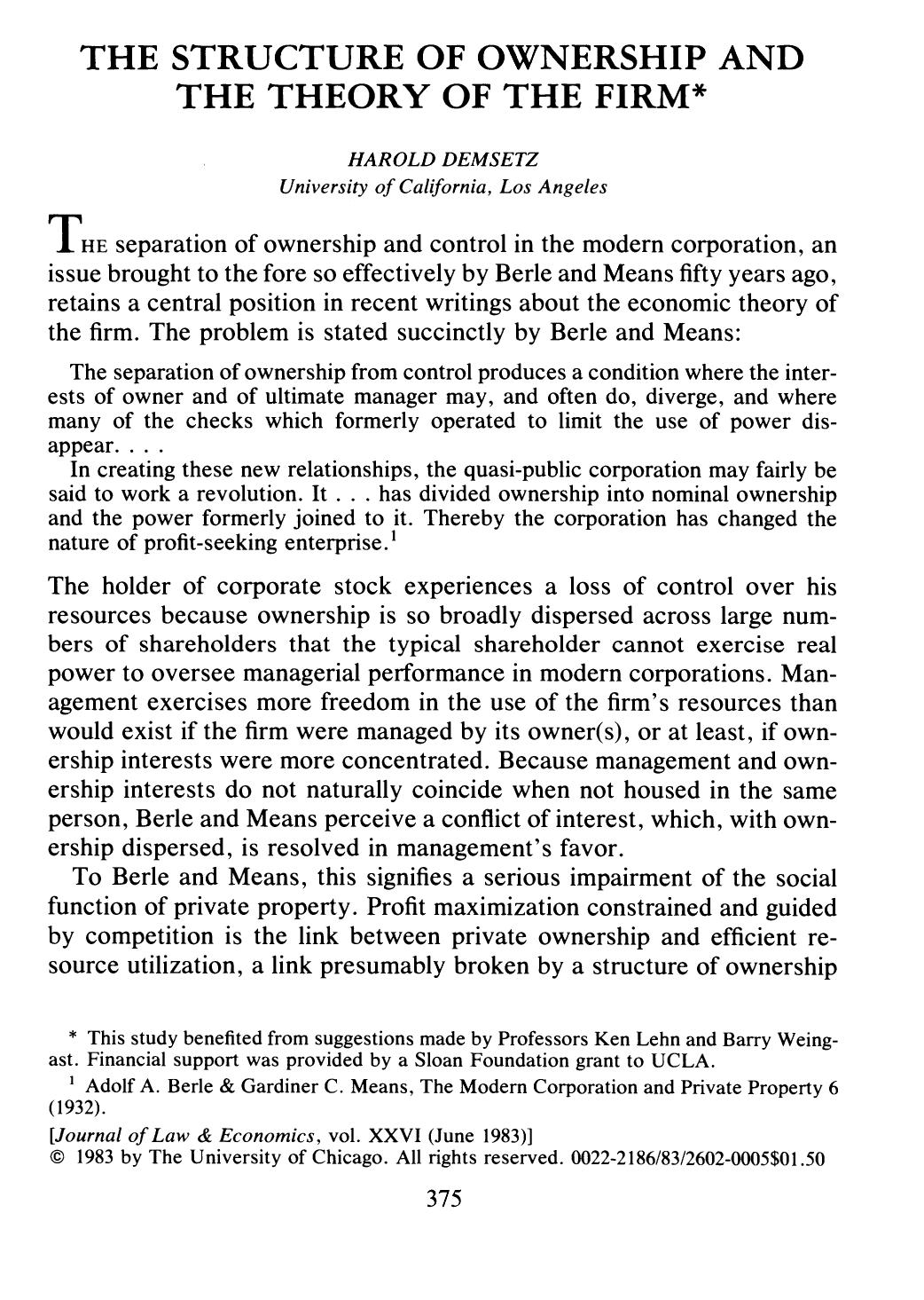 The Structure of Ownership and the Theory of the Firm | State-Owned ...